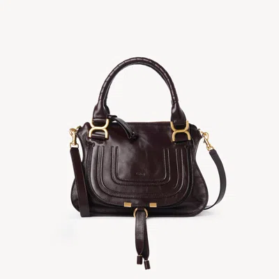 Chloé Petit Sac Marcie En Cuir Brillant In Red