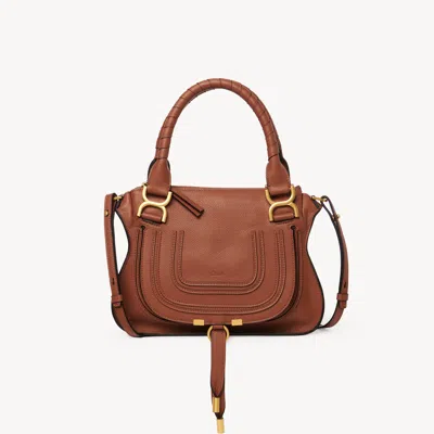 Chloé Petit Sac Marcie En Cuir Grainé In Brown
