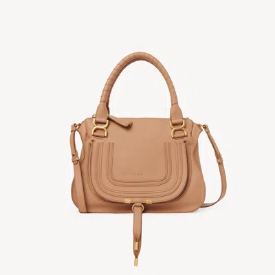 Chloé Petit Sac Marcie En Cuir Grainé In Brown