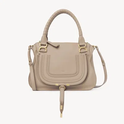 Chloé Petit Sac Marcie En Cuir Grainé Femme Brun Taille Onesize 100% Cuir De Veau In Brown