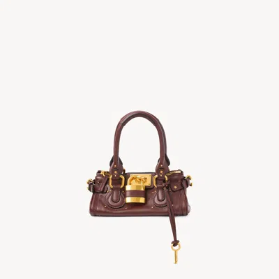 Chloé Petit Sac Paddington En Cuir Grainé In Brown