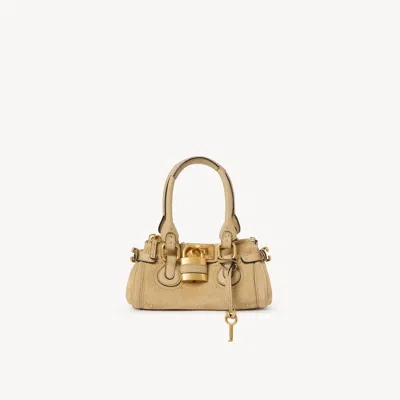Chloé Petit Sac Paddington En Cuir Velours In Nude
