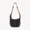 Chloé Chloe Bracelet Small Suede Shoulder Bag In Black