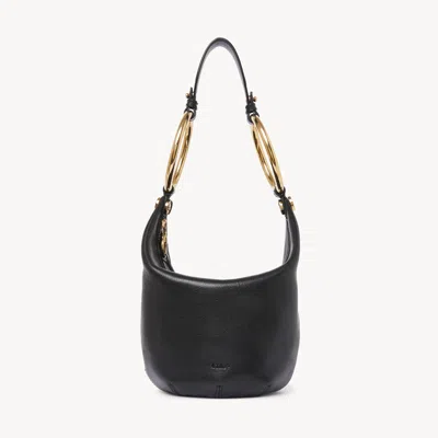 CHLOÉ SMALL BRACELET HANDBAG IN GRAINED LEATHER BLACK SIZE ONESIZE 100% BUBALUS BUBALIS, FARMED, COO ITALY