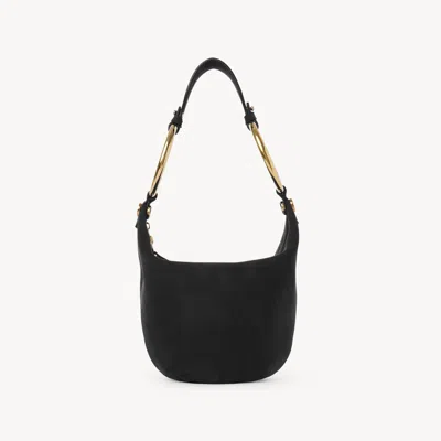 Chloé Petit Sac Porté Épaule Bracelet Bag En Cuir Velours Femme Noir Taille Onesize 100% Peau De Chèvre In Black
