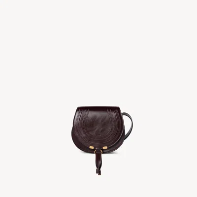 Chloé Petit Sac Porté Épaule Marcie En Cuir Brillant In Red
