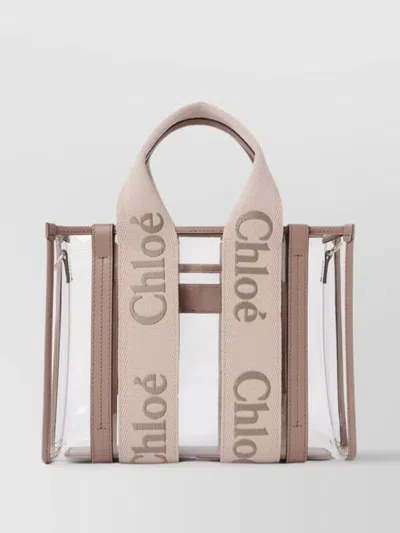 Chloé Petite Woody Tote Bag In Jelly & Leather