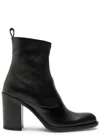 Chloé Chloe Phoenix 90 Leather Ankle Boots In Black