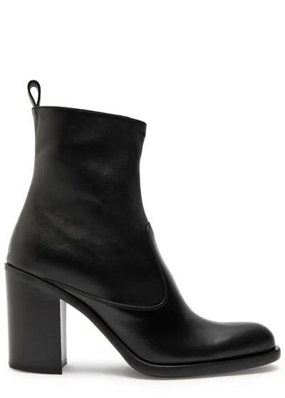 Chloé Chloe Phoenix 90 Leather Ankle Boots In Black