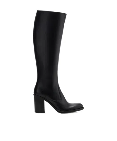Chloé Phoenix 90 Leather Knee-high Boots In Black