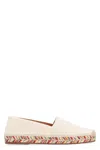 Chloé Canvas And Multicolor Woven Sole Espadrilles In Sand