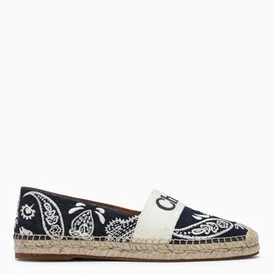 Chloé Chloe Piia Espadrilles With Denim Bandana Print Women In Blue