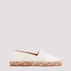 Chloé Canvas And Multicolor Woven Sole Espadrilles In L Pearly Grey