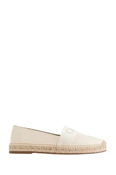 Chloé Piia Flat Espadrilles In White