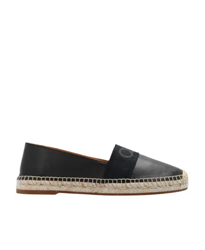 CHLOÉ CHLOÉ PIIA LOGO EMBROIDERED ESPADRILLES
