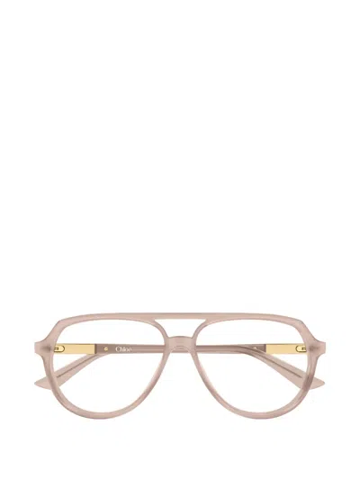Chloé Pilot-frame Glasses In Neutral
