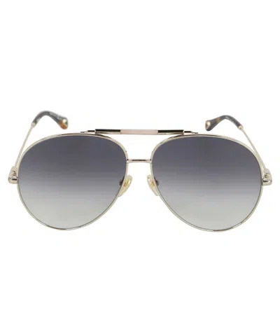 Chloé Pilot Sunglasses In Gray