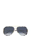 Chloé 53mm Gradient Aviator Sunglasses In Gold