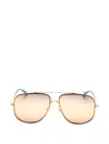 Chloé Pilot-frame Sunglasses In Gold