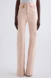 Chloé Pineapple Charm High Waist Twill Pants In Airy Pink
