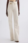 Chloé Pineapple Charm High Waist Twill Pants In White
