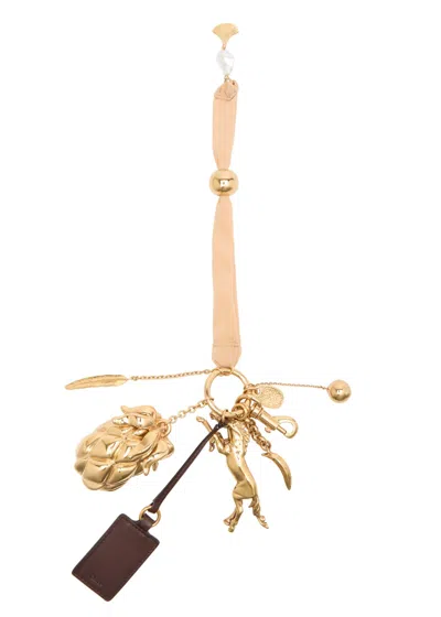 Chloé Chloe Pineapple Charm Keyring In Gold