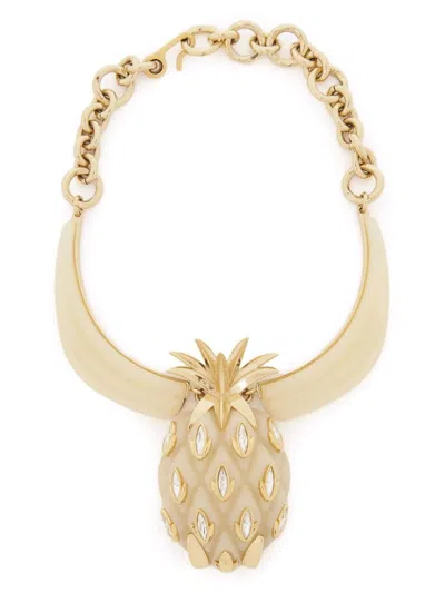 Chloé Pineapple Necklace In Beige