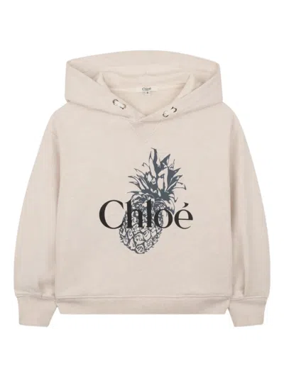 Chloé Pineapple Print Hoodie In Neutral