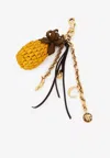 Chloé Womens Sunset Yellow Pineapple Raffia Bag Charm In Yellow