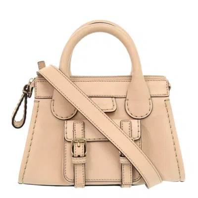 Pre-owned Chloé Pink Beige Leather Handbag Shoulder Bag ()