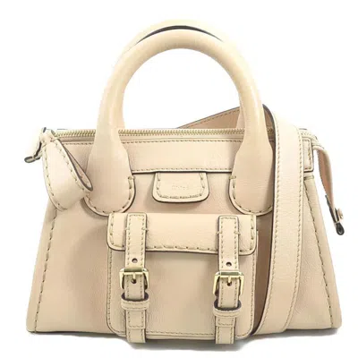 Pre-owned Chloé Pink Beige Leather Handbag Shoulder Bag ()