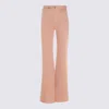 Chloé High Waist Cotton Flare Jeans In Pink