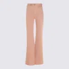 Chloé High Waist Cotton Flare Jeans In Pink