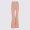 Chloé High Waist Cotton Flare Jeans In Pink