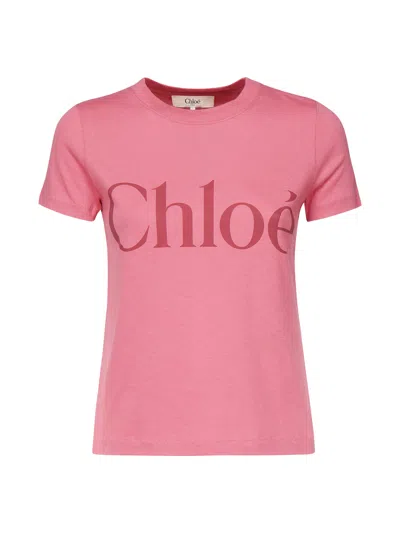 Chloé Pink Baby Fit Logo T-shirt In Purple | ModeSens