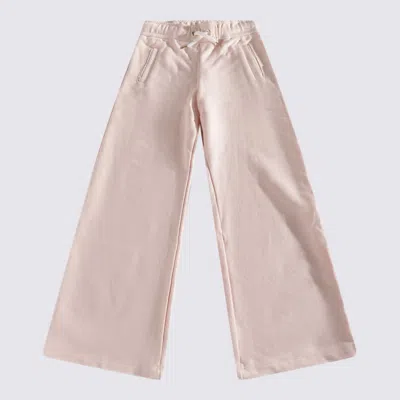 Chloé Kids' Pink Cotton Pants In Rosa Petalo