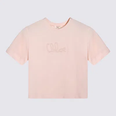 Chloé Kids' Pink Cotton T-shirt