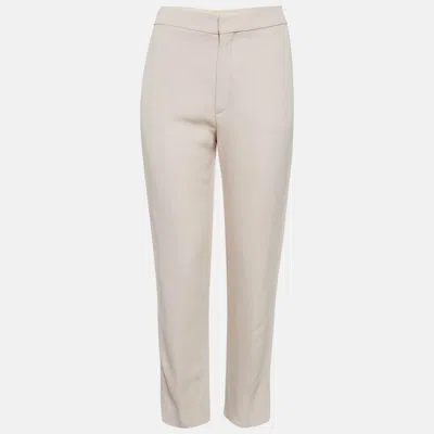 Pre-owned Chloé Pink Crepe Regular Trousers M