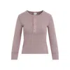 Chloé Knit Pullover Long Sleeves Crew Neck Ribbed In Pink