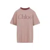 Chloé Petal Pink Recycled Cotton T-shirt In Pink