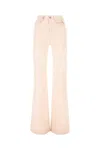 Chloé Rigid High-rise Organic Denim Flared Jeans In Airy Pink