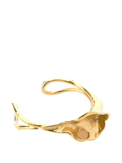 Chloé Pink Detail Bangle In Gold