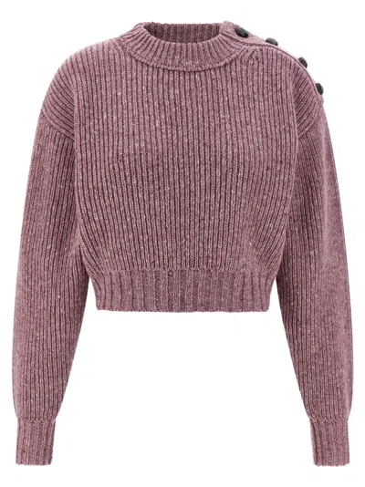 CHLOÉ PINK DONEGAL WOOL SWEATER