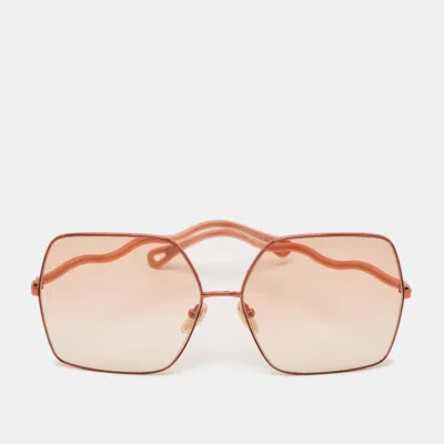 Pre-owned Chloé Pink Gradient Ch0054s Oversized Sunglasses