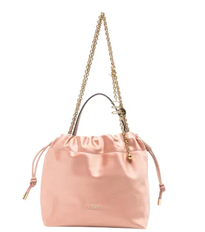 Chloé Drawstring Chain Icons Handle Bag In Pink