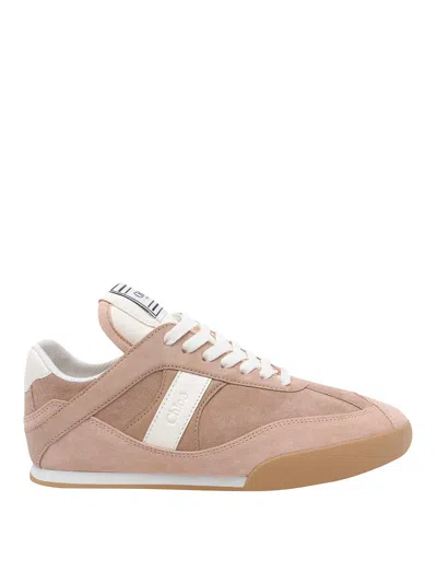 Chloé Pink Kick Sneakers In Brown