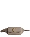 Chloé Pink Leather C Belt Bag (authentic Pre-loved) In Gray