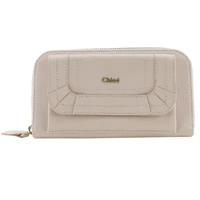 Pre-owned Chloé Pink Leather Long Wallet (bi-fold) ()