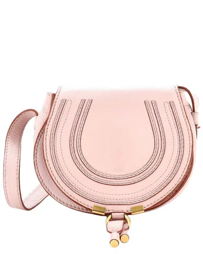 Chloé Pink Leather Marcie Crossbody Small (authentic Pre-loved)