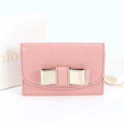Pre-owned Chloé Pink Leather Wallet (bi-fold) ()